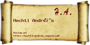 Hechtl András névjegykártya